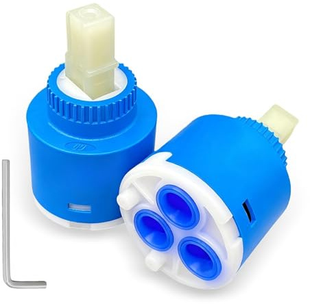 35mm Wasserhahn Kartusche für Blanco Kartusche - 2 Stück Keramik Kartuschen für Blanco Spüle Zubehör, Armaturen Ersatzteile für Linus, 121894 Ersatzkartusche für Mischbatterie und Küchenarmatur