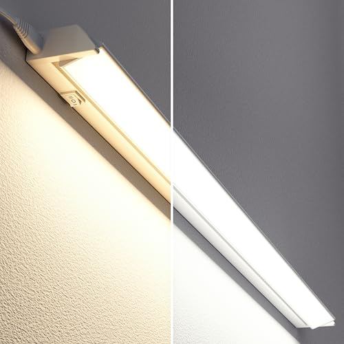 ledscom.de LED Unterbauleuchte LIWO 91cm, schwenkbar, je 1597lm, warmweiß/weiß, 5er Set