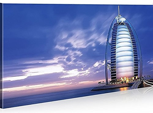 islandburner Bild Bilder auf Leinwand Burj Al Arab Dubai 1K XXL Poster Leinwandbild Wandbild art up your life ®