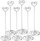 UEETEK 12Pcs Herz Form Memo Clip Foto Clip Namenskarten Halter mit großem Strudel Standplatz für Hochzeits Geburtstags Party Dekor / Büro Klipp Gebrauch