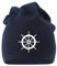 MoonWorks Coole Beanie aus weichem Jersey mit Steuerrad, Mütze für Herren und Damen, Navy Unisize