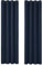 Deconovo Verdunkelungsgardinen mit Kälteschutz Vorhang Blickdicht Kälteschutzvorhang Blickdicht, 180x140cm(HöhexBreite), Dunkelblau, 2er Set