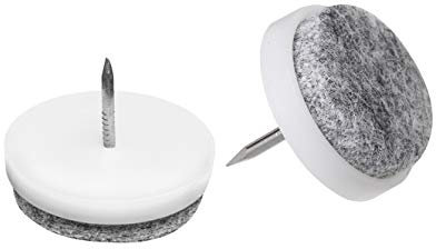 Meister 644016 - Feltrini con perno Ø 20 mm, 8 pezzi, colore: bianco