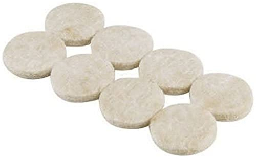 Felt Gard 25mm (1 inch) Round Furniture and Floor Protection Felt Pads, Beige, (Pack of 16) | 25mm Self-Adhesive Pads for Furniture Feet to Protect Hardwood Floors,, Beige