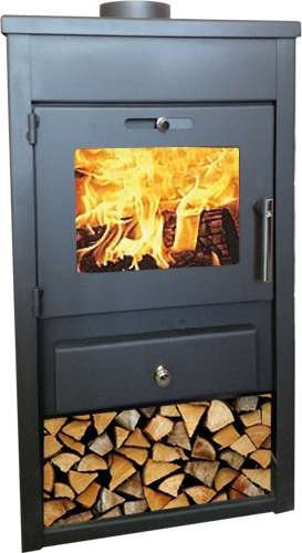 Pezzi 1 - STUFA A LEGNA 9-13KW AMORE GRIGIO ANTRACITE