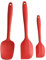 Maryses en Silicone, LoveChef Lot de 3 Spatules souples silicone(2 maryses spatules + 1 cuillère spatule) - Rouge