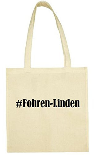 Reifen-Markt Tasche #Fohren-Linden Größe 38x42 Farbe Natur Druck Schwarz