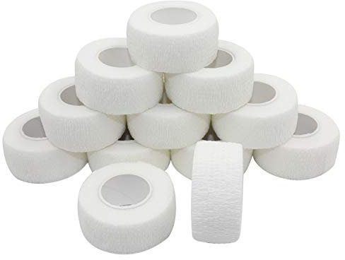COMOmed selbstklebender verband elastische binde handgelenk bandage pflaster rolle Dog Bandagen Tierische Bandagen Weiß 2.5 cm X 4.5 m 12 Bände