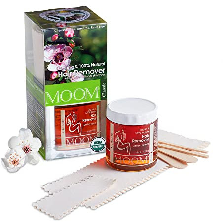 MOOM 100% Organic Tea Tree Hair Removal Kit For All Skin Types