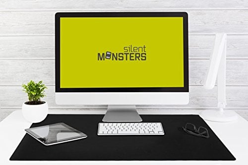 Silent Monsters Mauspad XXXL 900 x 600 mm großes Mousepad - Groß Schwarz - Vernähter Rand, rutschfest & leise, Gaming Büro Office Homeoffice - Tastatur XXL - 90 x 60 cm Mouse Pad Mat alle Maus Arten