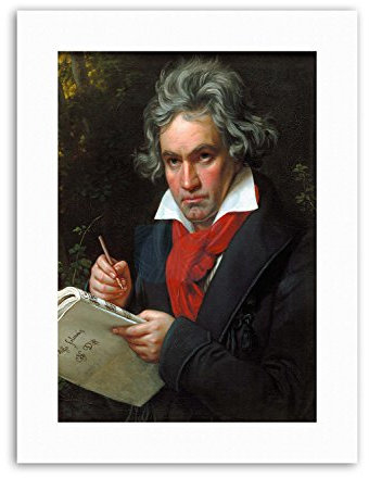 Wee Blue Coo STIELER COMPOSER LUDWIG VAN BEETHOVEN Poster Canvas art Prints