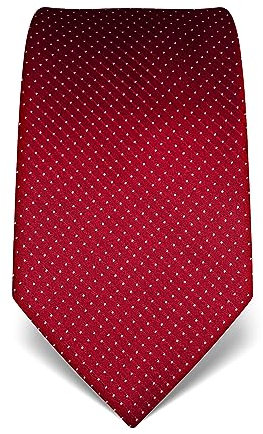 Vincenzo Boretti Herren Krawatte reine Seide gepunktet edel Männer-Design zum Hemd mit Anzug für Business Hochzeit 8 cm schmal/breit weinrot