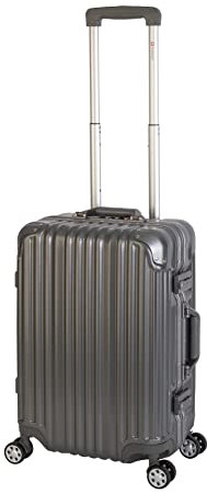 Travelhouse London Boardkoffer S-55cm · Aluminium Rahmen · Polykarbonat Hartschale · 2X TSA Zahlenschloss · 4X Silent Move Doppelrollen Handgepäck 47L