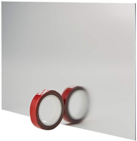 4R Quattroerre.it 1408 - Espejo recortable de cortesía con adhesivo de doble cara 3M, 13 x 20 cm