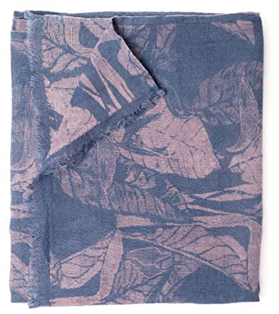 PANASIAM scarf print, dark blue, 180x53cm