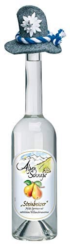 Alpenschnaps Steinbeisser Williamsbirne (0,5 L) – Milder, aromatischer Williamsbirnen Schnaps – Obstschnaps mit Rezeptur aus dem Alpenland – Schnaps für den Genuss nach dem Essen – 35 % Vol.