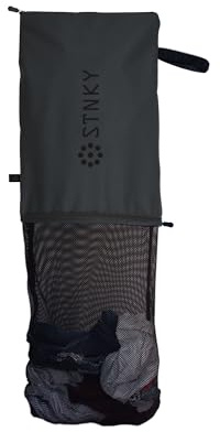 STNKY Bag Pro - Bolsas de lavandería con cremalleras, asas y bolsa interna de malla para viajes, yoga, cuidado de la salud, kit de gimnasio, lavandería (estándar, gris)