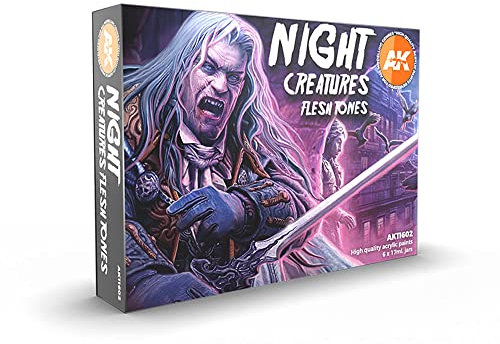 Night Creatures Flesh Tone Set - AK Interactive Acrylic 3g Paints- AK11602