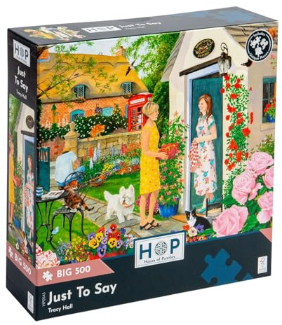 The House of Puzzles - Just To Say Jigsaw - Big 500 Piece Jigsaws For Adults, Extra Large Pieces, Artist Illustrated, Scenic Landscape, Deluxe Puzzle Gifts
