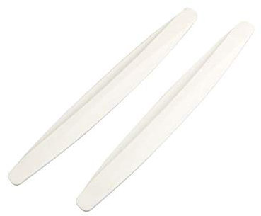 Confezione da 2, WeFoonLo Adesivo per strisce antigraffio con protezione antiurto per paraurti angolare in gomma universale (Bianca)