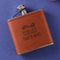 Because I'm The Dungeon Master That's Why!' Engraved Tan Leather Hip Flask - Dungeons and Dragons Gifts for Men Women