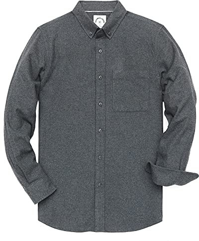Dubinik® Chemise Homme Manches Longues Chemise Flanelle Homme Chemise Tout Le Coton Casual Carreaux Chaude