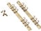 Craftelier - Set mit 2 6-Ring-Ordner-Mechaniken | Größe ca. 22,7 cm - Ringdurchmesser 3,3 cm - Ringabstand 1,9 cm | Enthält 8 BefestigungsKlammern | Farbe Bronze