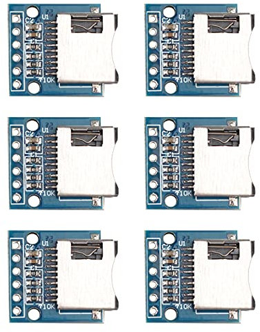 Jopto 6 Stück Mini SD Kartenmodul Memory Shield Modul Micro SD Speichererweiterungsplatine Micro SD TF Kartenleser Modul Kartenadapter Kompatibel mit Arduino AVR ARM