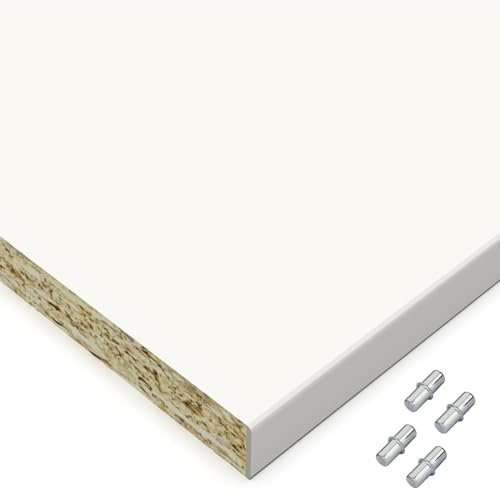 X57 Einlegeboden Regalboden Holzboden 19mm nach Wunschmaß max. 700mm breit x 600mm tief Zuschnitt Anfertigung 2mm Umleimer ABS Kante (Lichtgrau)