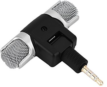 ASHATA Mini Microfono per Telefono Cellulare, Microfono con Spina da 3,5 Mm, Plug And Play, per Android, per, Tablet, Laptop e Altri Dispositivi con Jack da 3,5 Mm