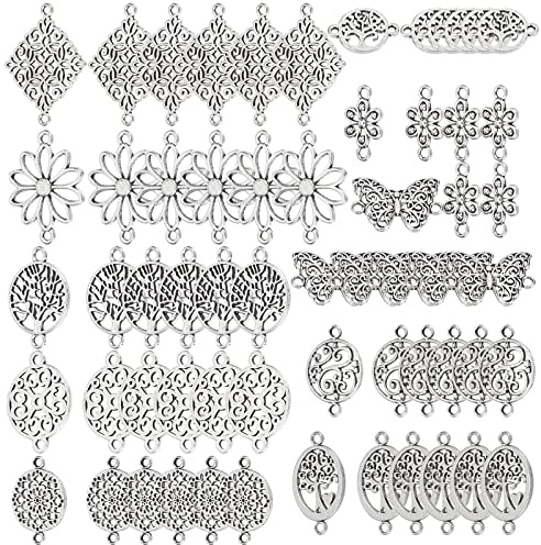 SUNNYCLUE 1 Box Blume des Lebens Charms Caum des Lebens Charm Schmuck Verbindung Verbinder Charms für Schmuckherstellung Anhänger Charms Ohrringe DIY Zubehör Schmuck Armband Damen