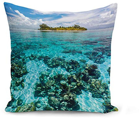Fabulous Kissen Kissenbezug 40x40 cm Meer Türkis Paradies Schalentiere Strände Insel