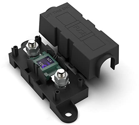 AUPROTEC Sicherungshalter für MEGA Sicherungen mit Schutzabdeckung inkl. Mega Sicherung 125 A grün