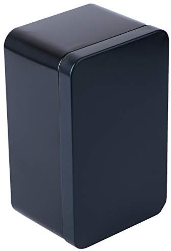 DOITOOL Black Storage Box Rectangular Tinplate Box Portable Tea Leaf Storage Container Silver Rectangular Empty Tin Box Containers- 13x8x6cm (Black) Box Storage