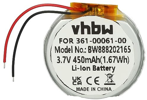 vhbw Akku kompatibel mit Garmin Tactix Delta Solar, Tactix Delta Smartwatch Uhr Fitnessarmband (450 mAh, 3,7 V, Li-Ion) + Werkzeug-Set