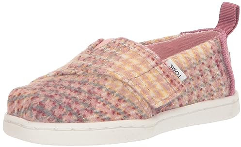 TOMS Classic Alpargata Semelle de Mocassin, Pink Quartz Plaid Tweed/Cord, 37 EU