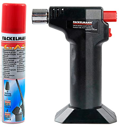 Fackelmann Set con Soplete Flambeador Regulable y Recargador Encendedor de Gas…