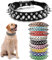 Hundehalsband mit Stacheln, Nieten, PU-Leder, Katzenhalsband, verstellbare Metallschnalle, Nieten, für kleine, mittelgroße und große Rassen, Mädchen, Jungen, Schwarz, Größe M