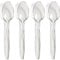 Pack of 200 -Heavy-Duty Clear Plastic Spoons - Durable/Reusable - BPA Free Tableware and Dinnerware - Transparent Color Spoons Perfect for Indoor/Outdoor Parties, Picnic, BBQ, Takeaways