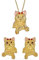 Bling Jewelry Entzückendes BFF Tier Schmuck-Sets - Rosa Bogen Pet Yorkshire Shih Tzu Terrier Hund Ohrstecker, Anhänger Halskette & Brosche, 14K Gelbvergoldet Für Frauen Jugendlich