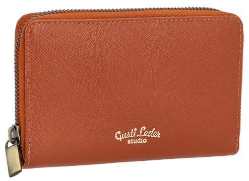 Gusti Geldbörse Leder - Maori Damen Portemonnaie Geldbeutel Brieftasche Braun Leder