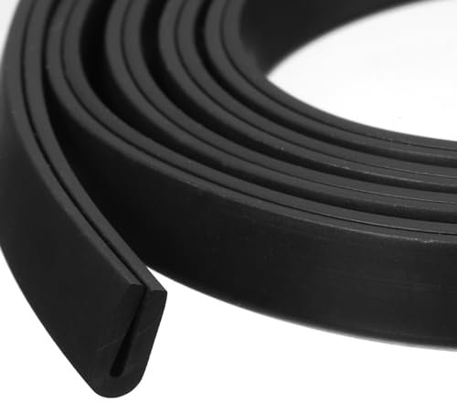 QUARKZMAN U-Kanal-Kantenschutz, 6,6 ft Länge Gummischutzleiste Kantenschutz Rundtyp Passend für 0,5-1 mm Kanten, (5/32 B x 23/64 H) Schwarz