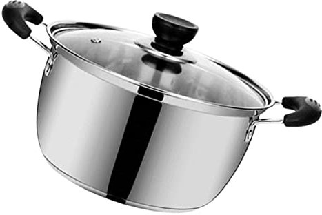 ANSNOW Covered Stockpot Boiling Pot Cooking Pot Stockpot with Lid Steamer Cookware Pot Pasta Soup Pot Steam Pot for Cooking Steamer Saucepot Basket Pot Vegetable Baby Non Stick Glass