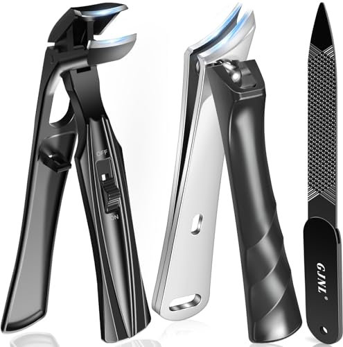 Toenail Clippers for Thick Nails for Seniors - Christmas Stocking Fillers Gifts for Men Dad, Sharp Heavy Duty Fingernail Clipper Cutter with Catcher Long Handle