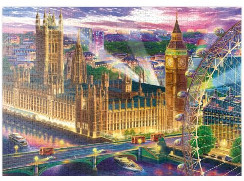 MyPuzzle Lichter über der Themse: EIN Abend in London - Premium 1000 Teile Puzzle - MyPuzzle Sonderkollektion von Puzzle Galaxy