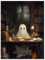 UNXIS Süßes Bibliotheks-Geisterdruck, Vintage-Poster, Gothic, dunkle Akademie, Dekoration, 30,5 x 40,6 cm, ungerahmt, stimmungsvolle Bilder