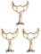 3 Pack Antique Metal Ceiling Fan Blades Replace Worn Blades to Maintain Balance Ceiling Fan Parts (Bronze)