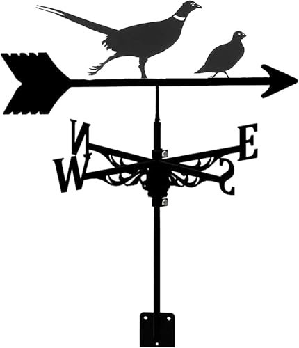BTOIASYHF Girouette en métal pour Animaux, girouette de Jardin, Patio, indicateur de Direction du Vent, girouette créative en Acier Inoxydable pour Jardin d'oiseaux