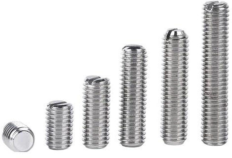 RKODRSMG 30/50 STÜCKE M4 X 4 Mm ~ 20 Mm SUS304 Edelstahl-Innensechskant-Stellschrauben Mit Schlitz Und Flacher Spitze, Kopflose Schraube, Madenschraube(30Pcs M4x16)