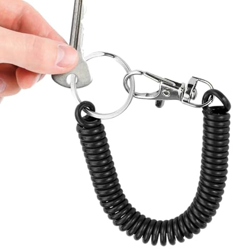 Generic Cordón De Bobina Con Clip Llavero Elástico De Cuerda De Pesca Para Teléfono Llavero Retráctil Con Resortes Helicoidales Para Decoración